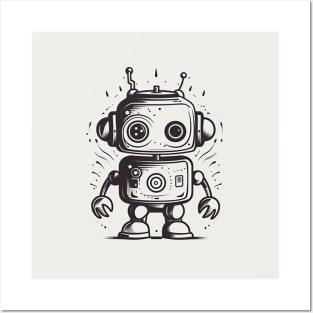 Cute robot Posters and Art